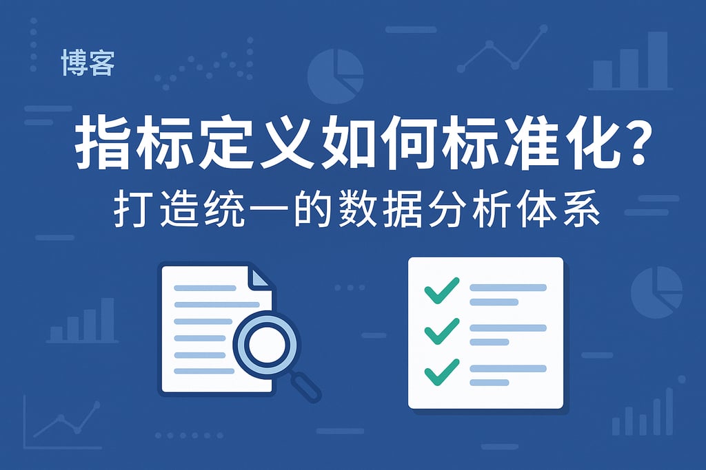 指标定义如何标准化？打造统一的数据分析体系