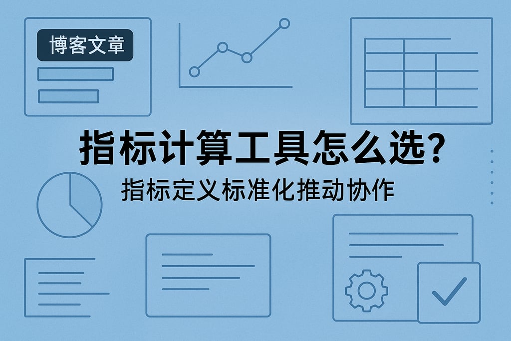 指标计算工具怎么选？指标定义标准化推动协作