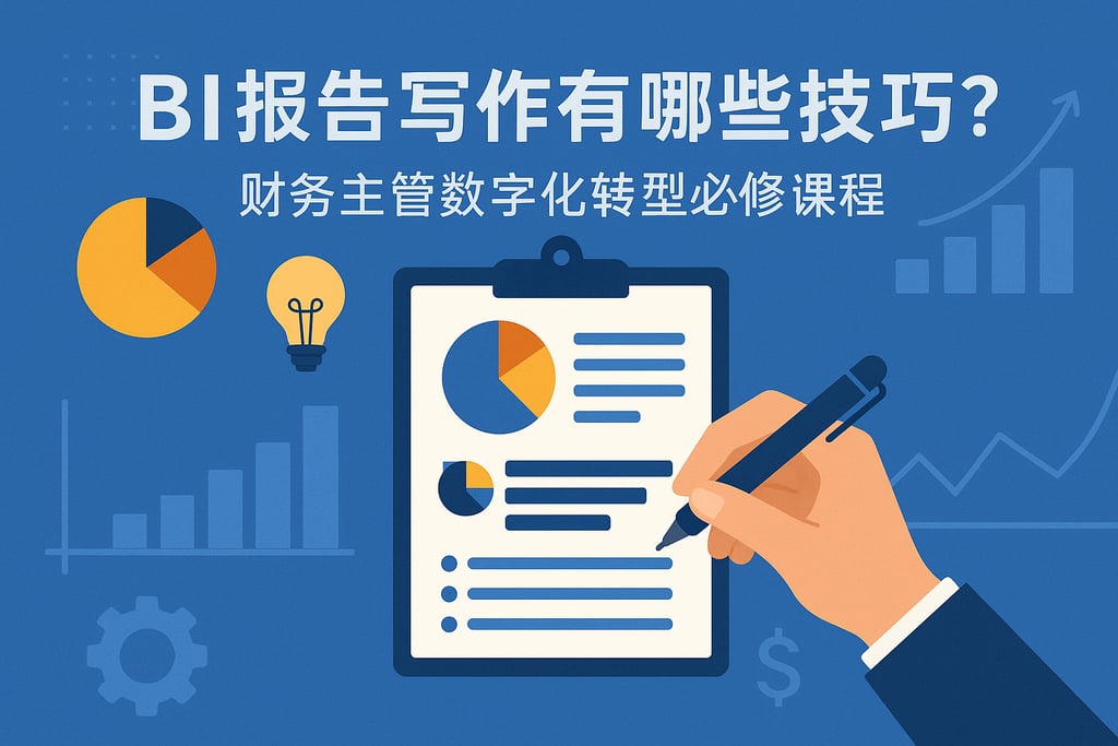 BI报告写作有哪些技巧？财务主管数字化转型必修课程