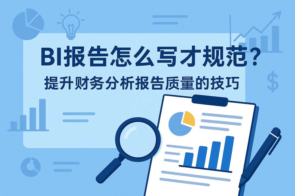 BI报告怎么写才规范？提升财务分析报告质量的技巧