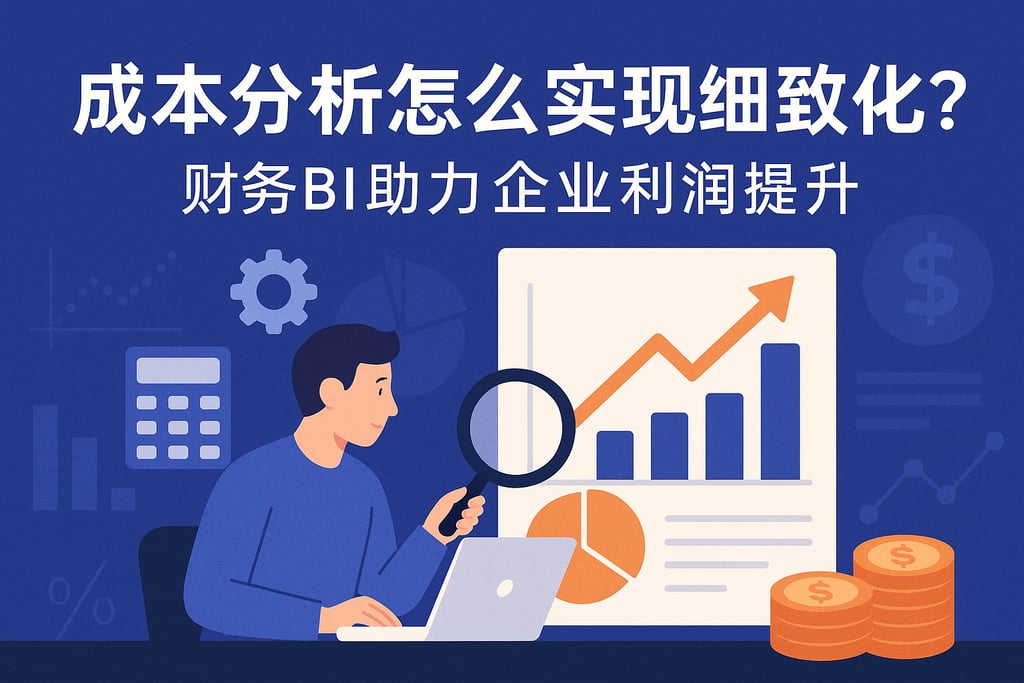 成本分析怎么实现细致化？财务BI助力企业利润提升