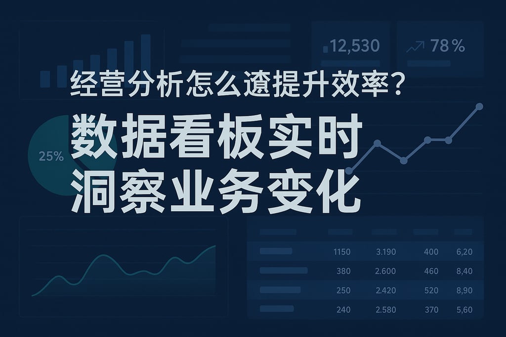 经营分析怎么提升效率？数据看板实时洞察业务变化