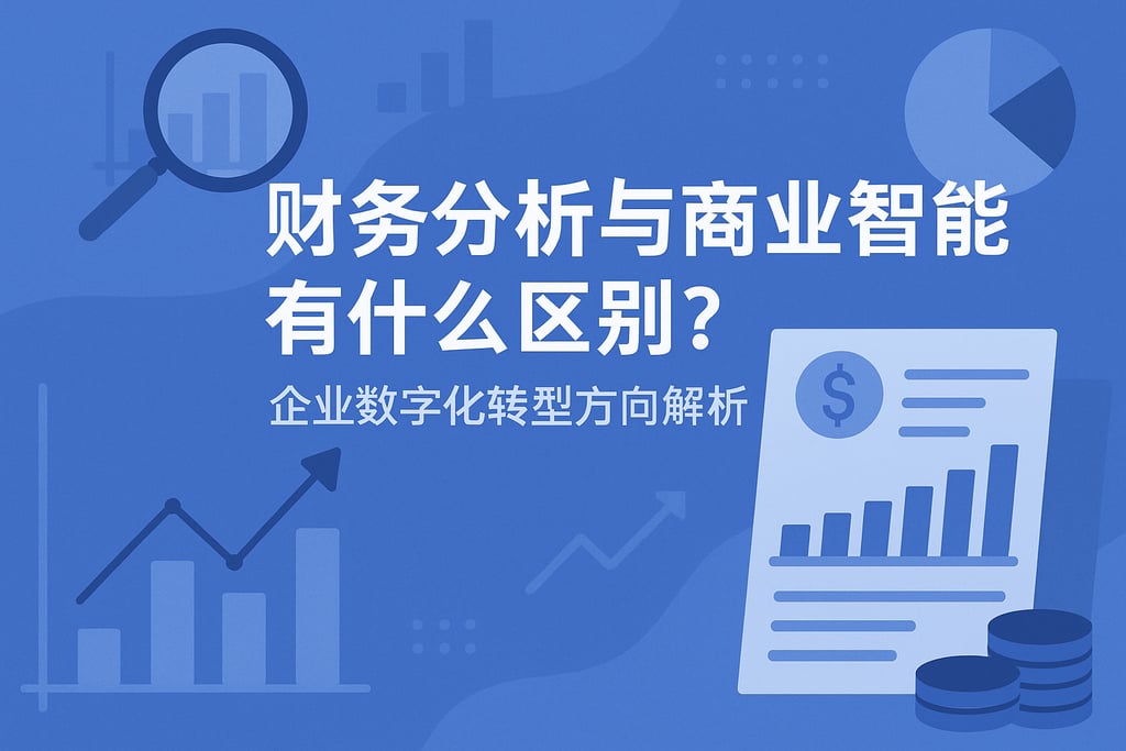 财务分析和商业智能有什么区别？企业数字化转型方向解析