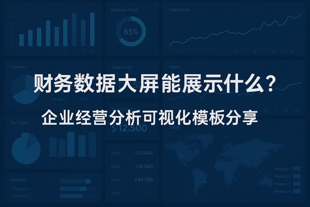 财务数据大屏能展示什么？企业经营分析可视化模板分享