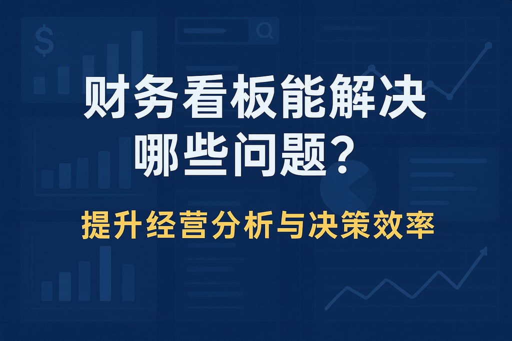 财务看板能解决哪些问题？提升经营分析与决策效率