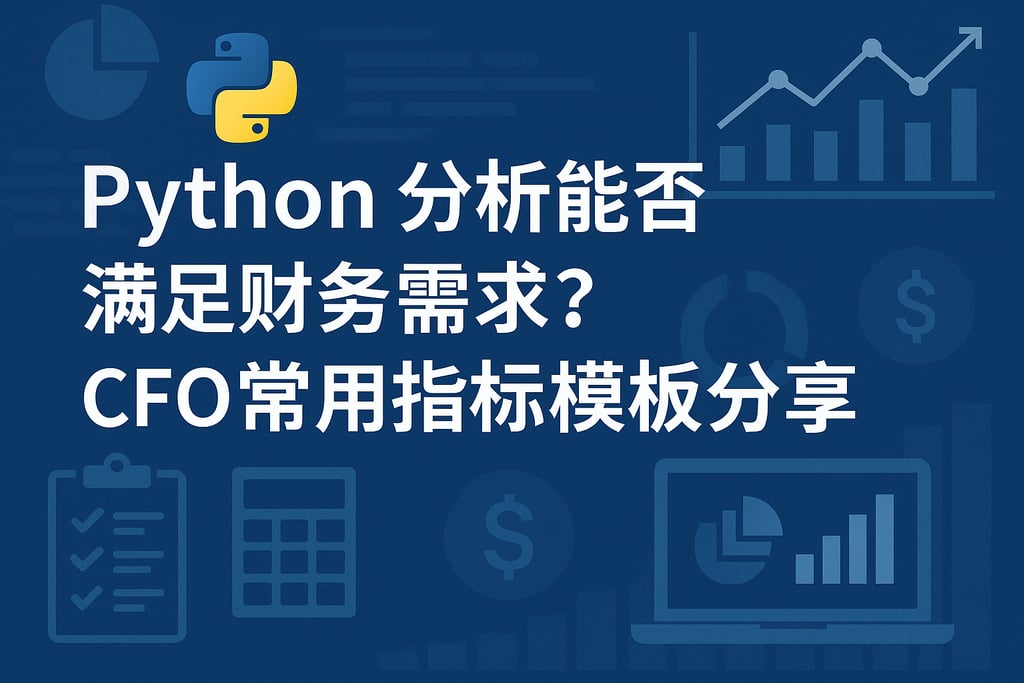 Python分析能否满足财务需求？CFO常用指标模板分享