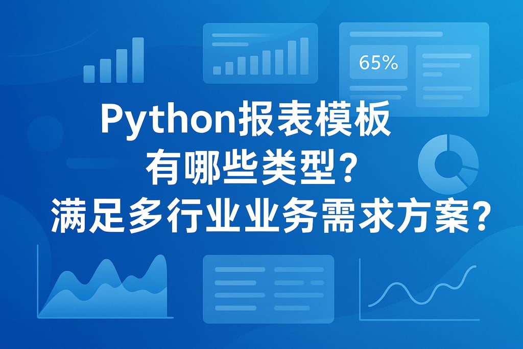 Python报表模板有哪些类型？满足多行业业务需求方案？