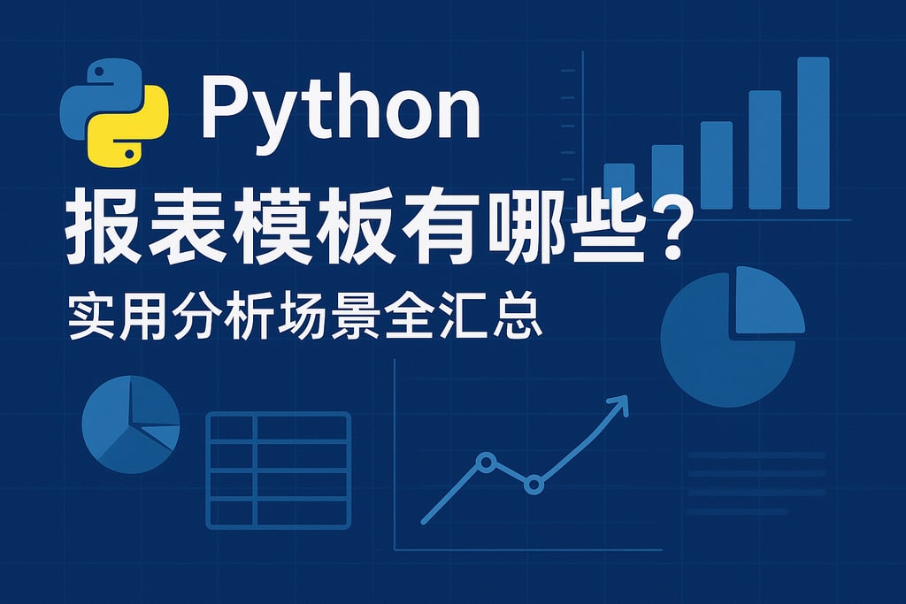 Python报表模板有哪些？实用分析场景全汇总