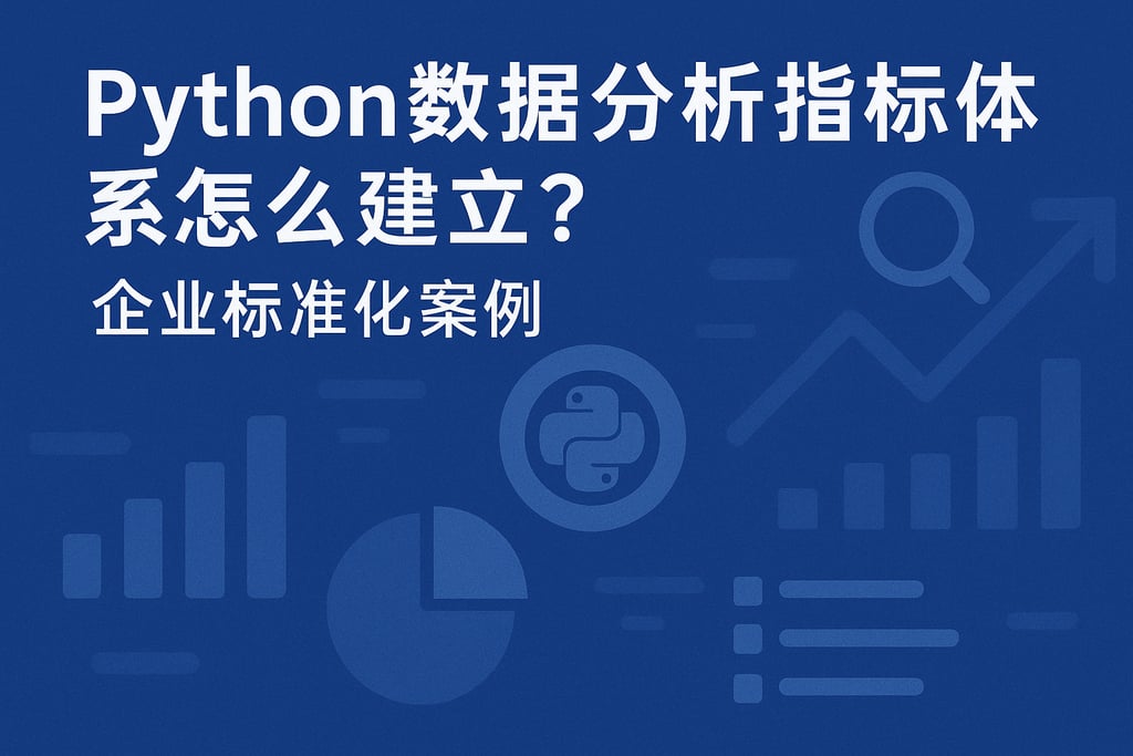 python数据分析指标体系怎么建立？企业标准化案例