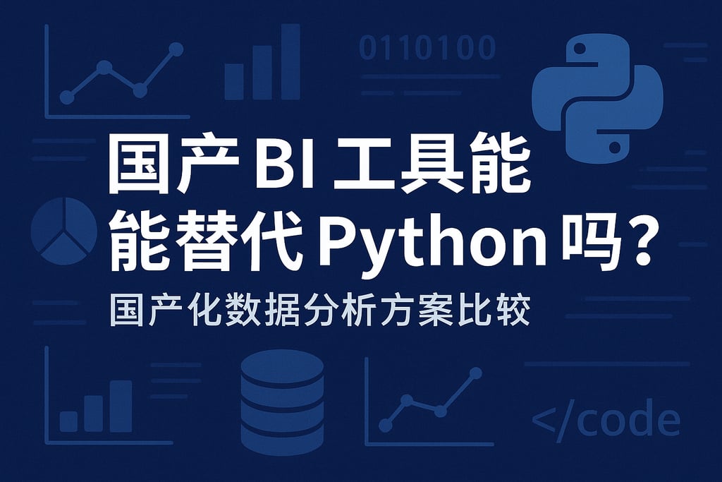 国产BI工具能替代Python吗？国产化数据分析方案比较