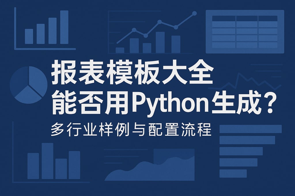 报表模板大全能否用Python生成？多行业样例与配置流程