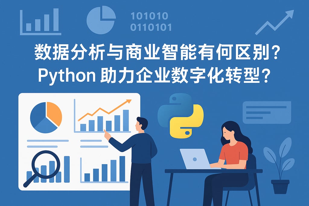 数据分析与商业智能有何区别？Python助力企业数字化转型？