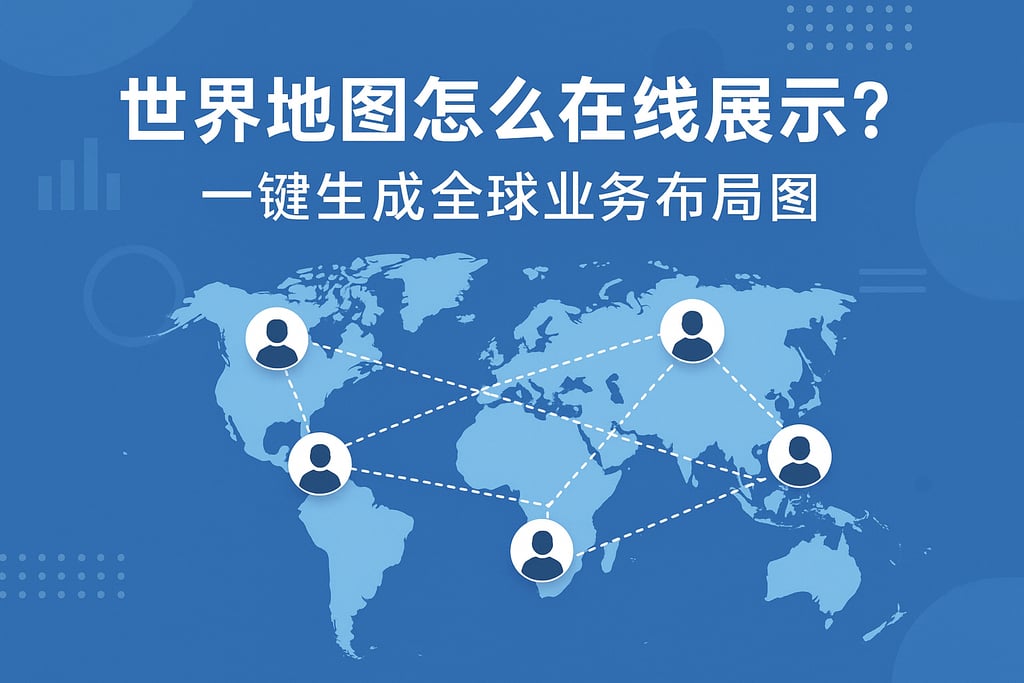 世界地图怎么在线展示？一键生成全球业务布局图