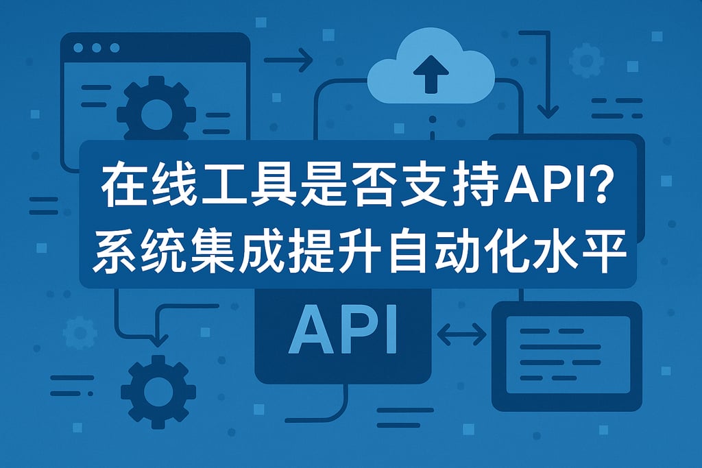 在线工具是否支持API接口？系统集成提升自动化水平