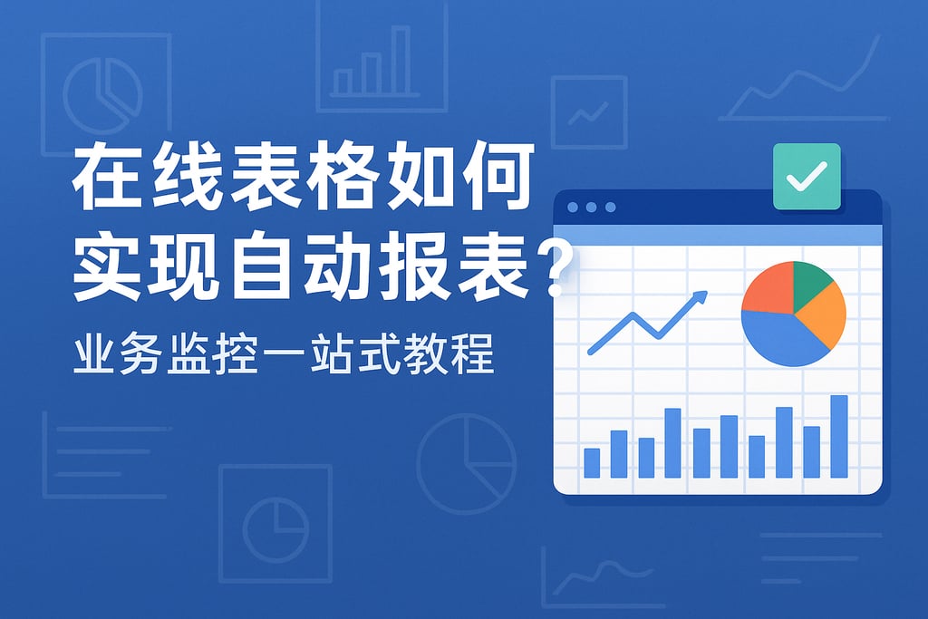 在线表格如何实现自动报表？业务监控一站式教程