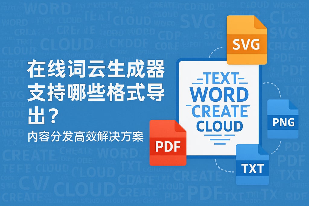 在线词云生成器支持哪些格式导出？内容分发高效解决方案