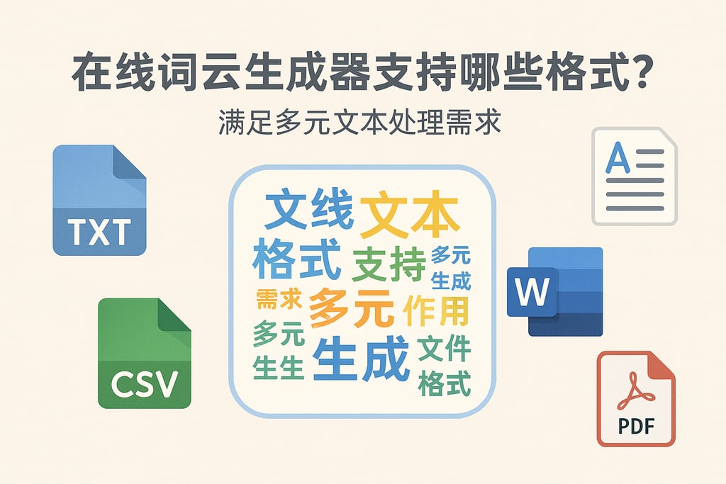 在线词云生成器支持哪些格式？满足多元文本处理需求