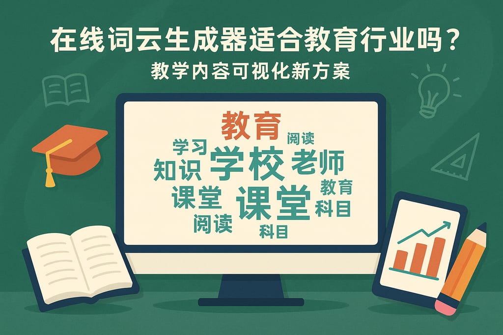 在线词云生成器适合教育行业吗？教学内容可视化新方案