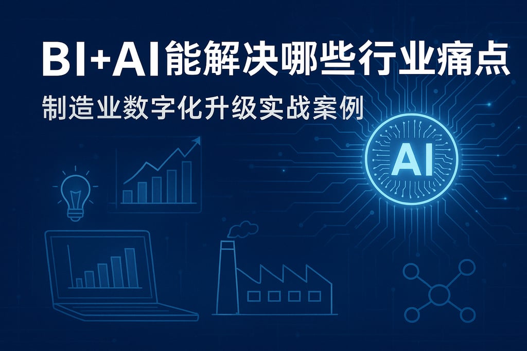BI+AI能解决哪些行业痛点？制造业数字化升级实战案例