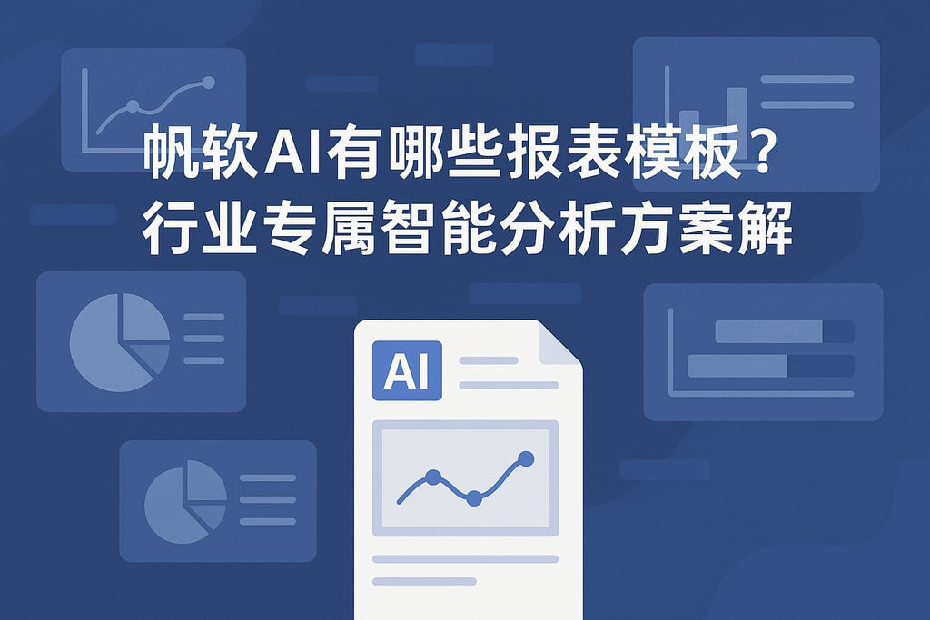 帆软AI有哪些报表模板？行业专属智能分析方案解析