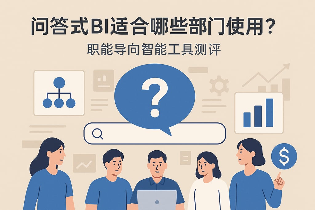 问答式BI适合哪些部门使用？职能导向智能工具测评