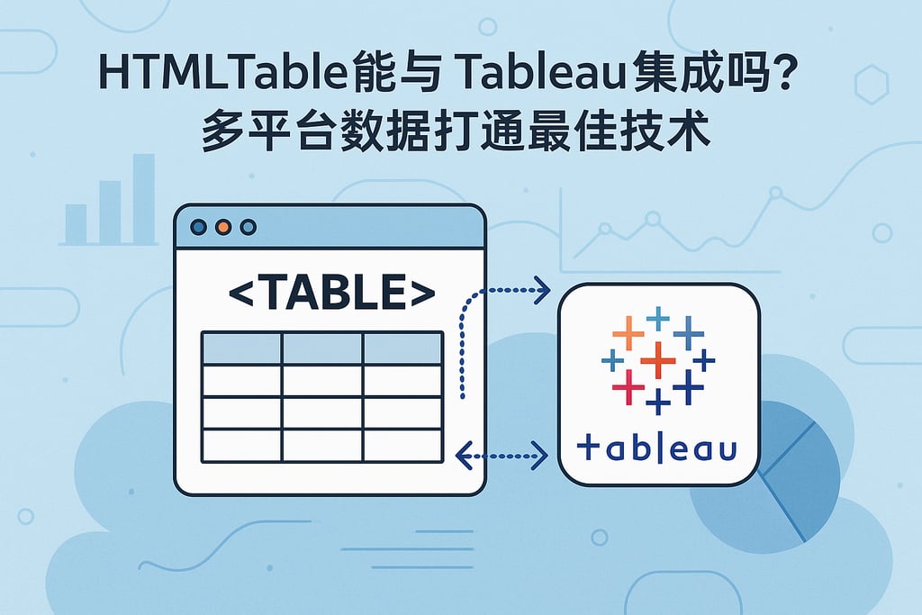 HTMLTable能与Tableau集成吗？多平台数据打通最佳技术