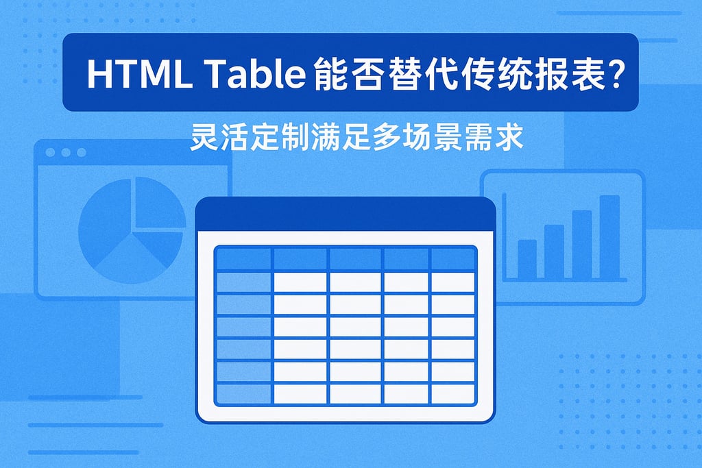 HTMLTable能否替代传统报表？灵活定制满足多场景需求