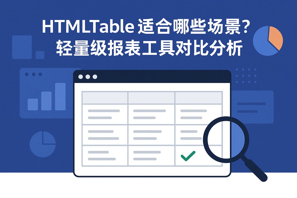 HTMLTable适合哪些场景？轻量级报表工具对比分析