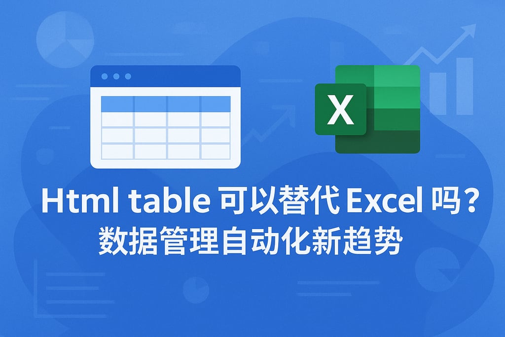 Htmltable可以替代Excel吗？数据管理自动化新趋势