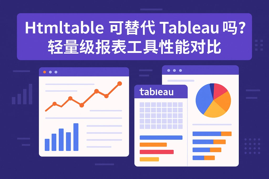 Htmltable可替代Tableau吗？轻量级报表工具性能对比