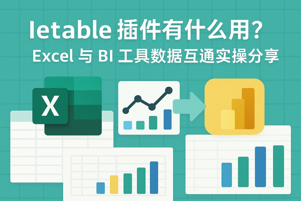 Ietable插件有什么用？Excel与BI工具数据互通实操分享