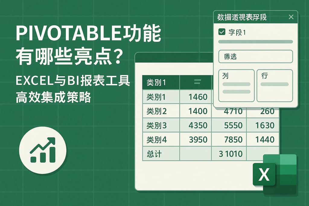 Pivotable功能有哪些亮点？Excel与BI报表工具高效集成策略