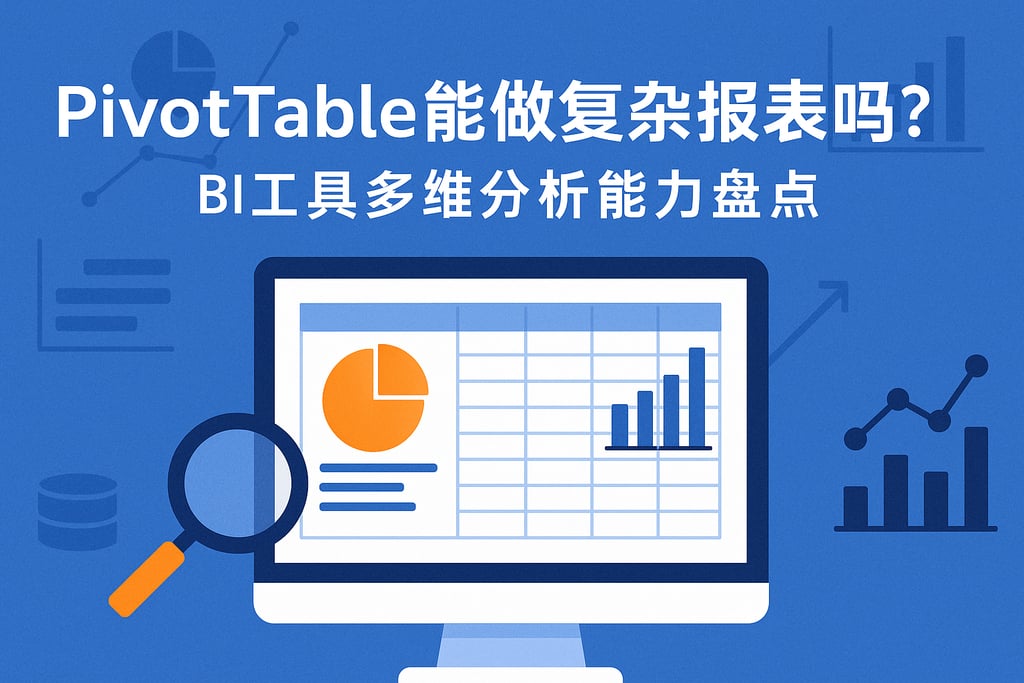 Pivotable能做复杂报表吗？BI工具多维分析能力盘点