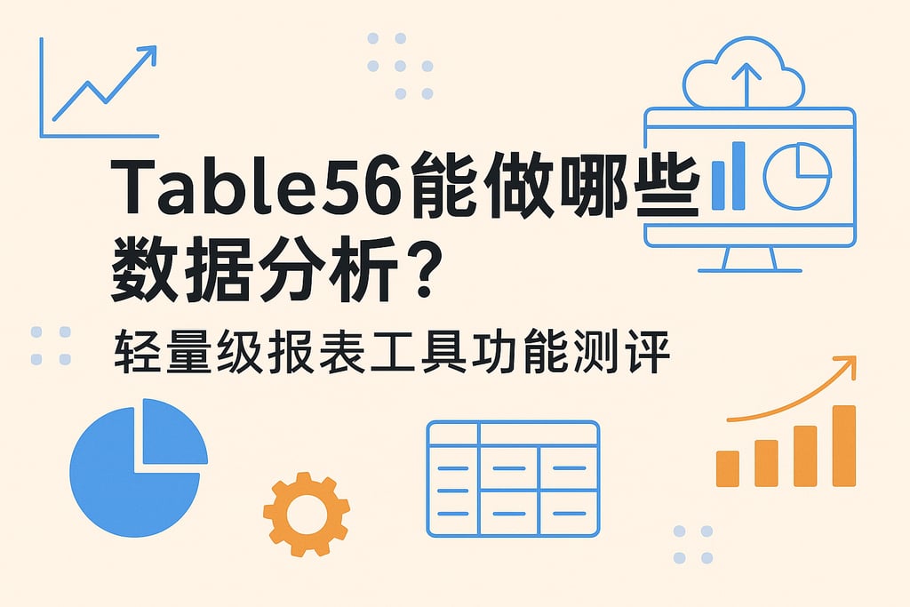 Table5能做哪些数据分析？轻量级报表工具功能测评