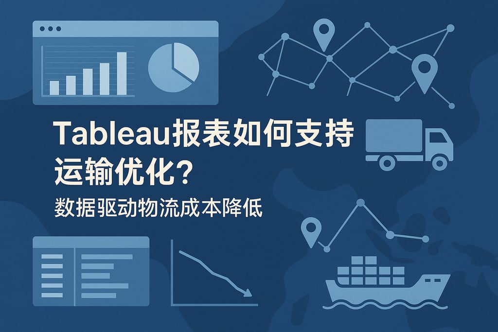 Tableau报表如何支持运输优化？数据驱动物流成本降低