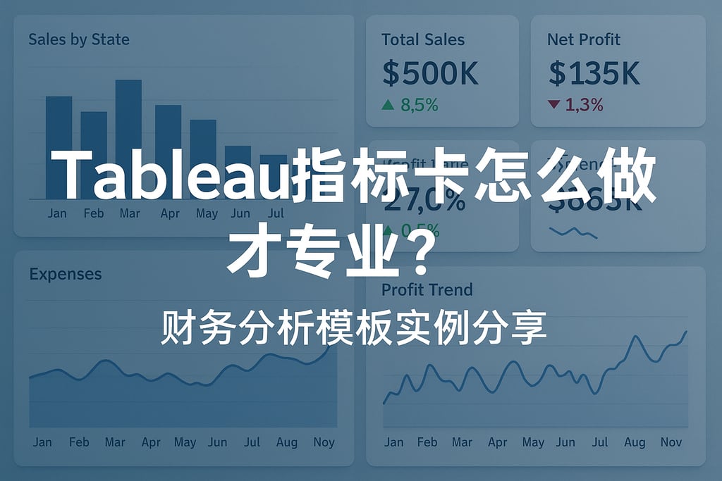 Tableau指标卡怎么做才专业？财务分析模板实例分享