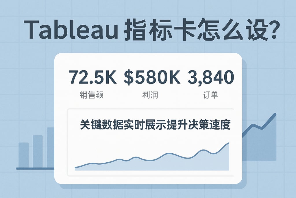 Tableau指标卡怎么设计？关键数据实时展示提升决策速度