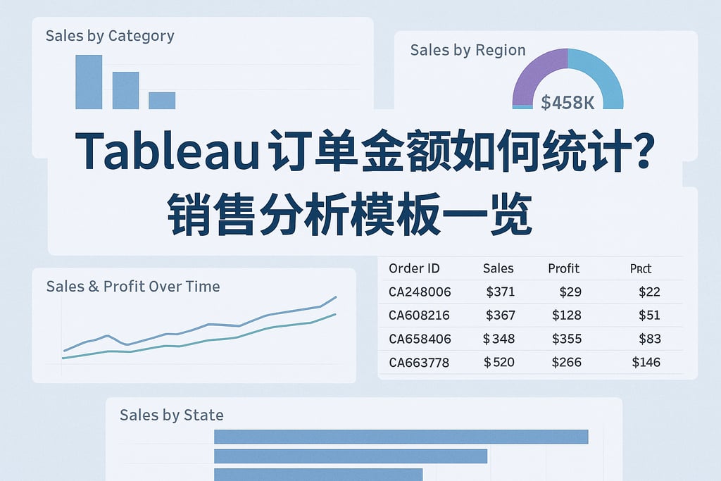 Tableau订单金额如何统计？销售分析模板一览