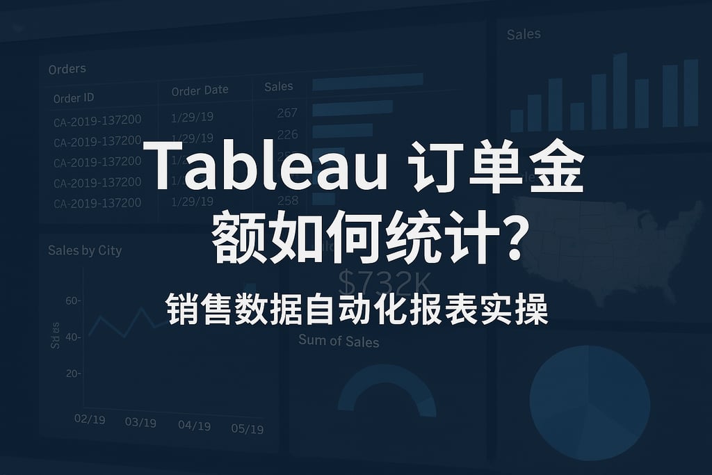 Tableau订单金额如何统计？销售数据自动化报表实操