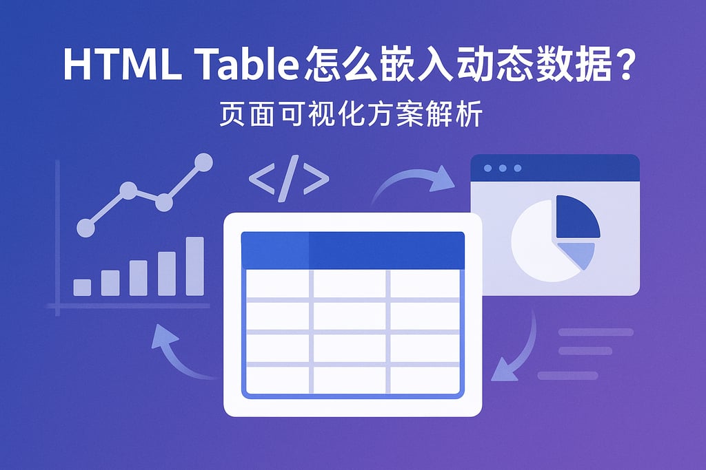 htmltable怎么嵌入动态数据？页面可视化方案解析