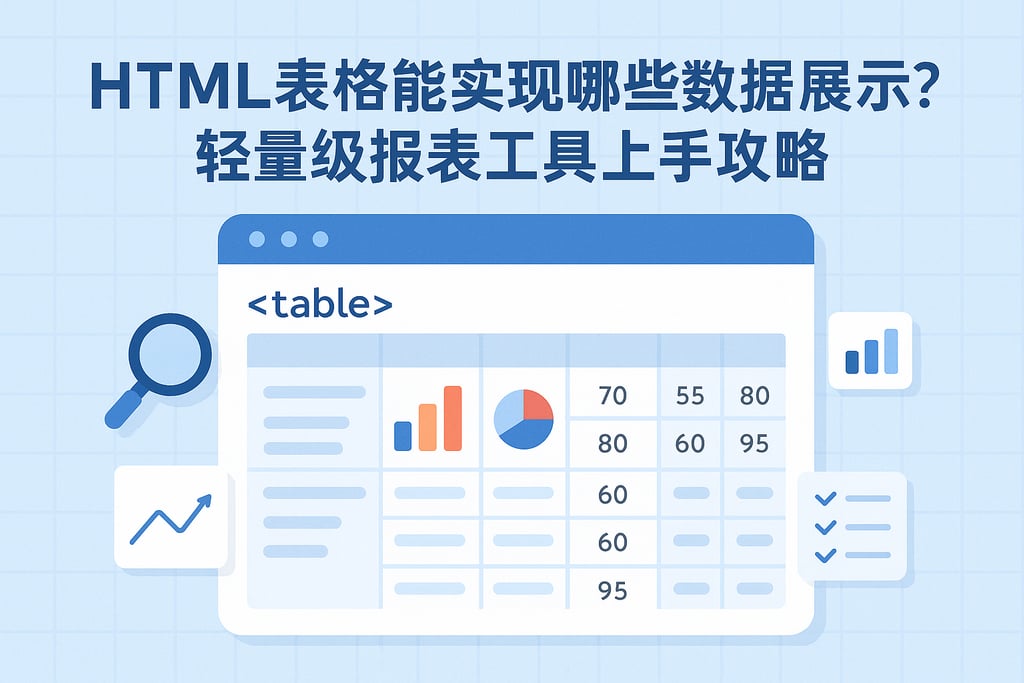 htmltable能实现哪些数据展示？轻量级报表工具上手攻略