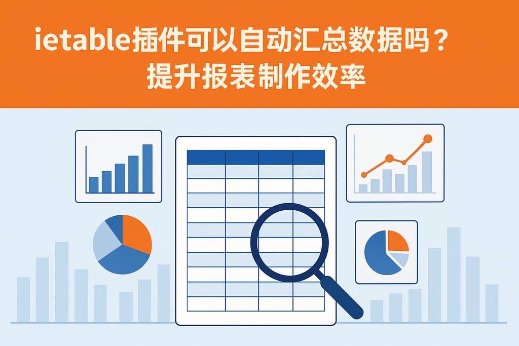 ietable插件可以自动汇总数据吗？提升报表制作效率