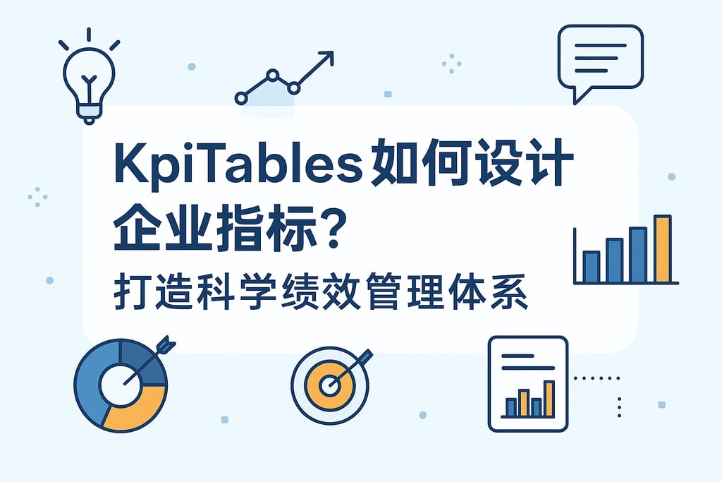 kpitables如何设计企业指标？打造科学绩效管理体系