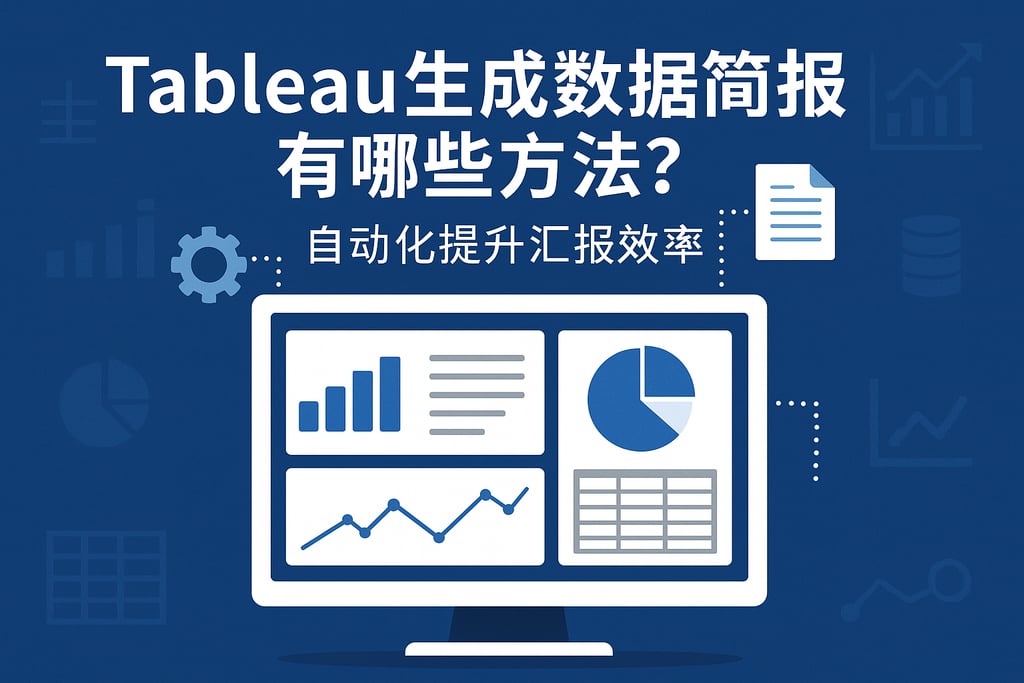 tableau生成数据简报有哪些方法？自动化提升汇报效率