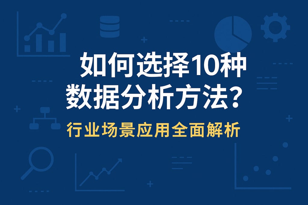如何选择10种数据分析方法？行业场景应用全面解析