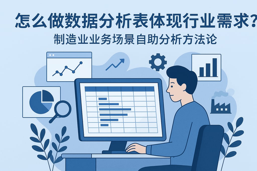 怎么做数据分析表体现行业需求？制造业业务场景自助分析方法论