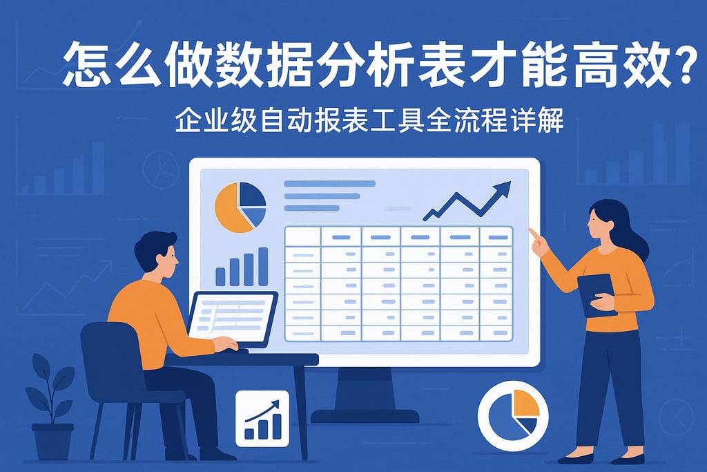 怎么做数据分析表才能高效？企业级自动报表工具全流程详解