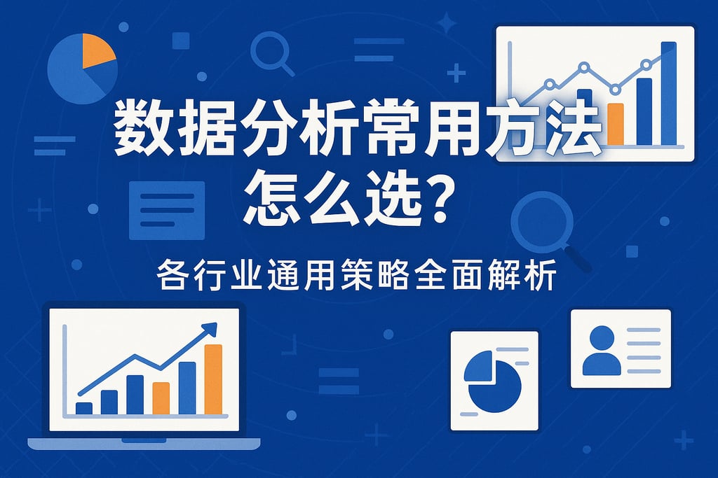 数据分析常用方法怎么选？各行业通用策略全面解析