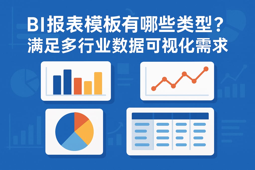BI报表模板有哪些类型？满足多行业数据可视化需求