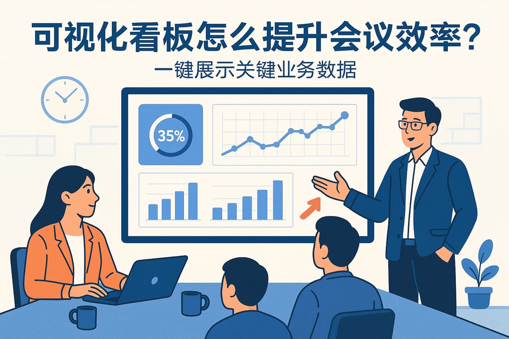 可视化看板怎么提升会议效率？一键展示关键业务数据